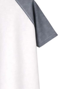 Women White Gray Raglan Sleeve Henley T Shirt Cotton Blend Short Sleeve Casual Summer <b>Top</b> Trendy Comfortable Lightweight Wear - Product Image 6