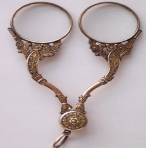 Lunettes de lecture classiques de table avec support en laiton lesté et double lentilles rondes, disponibles à prix de gros - Product Image 2