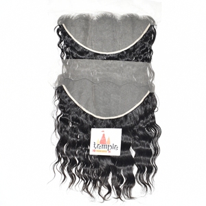 Extensiones de Cabello Natural Frontal 13*6 de Calidad Superior, 100% Remy Indio Liso, de un Solo Donante, Cutícula Alineada, Doble Trama a Máquina - Product Image 1