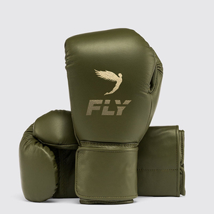 Factory Manufacture Genuine Leather Fly Boxing <b>Gloves</b> New Design <b>Moisture</b> Wicking Competitor Pro Fight Training Fly Boxing Gears - Product Image 1