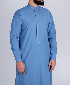 New Arrival Muslim Arabic Turkish Qatari <b>Men</b> Long Robes Islamic Thobes High Quality Soft <b>Thobe</b> Saudi Arab Collar <b>Men</b> Jubba <b>Thobe</b> - Product Image 4