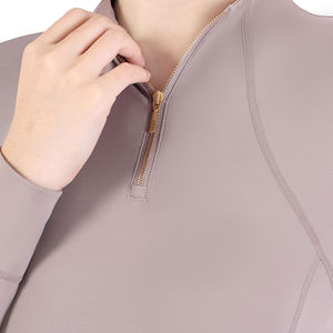 Chemise de base pour femme de haute qualité, tissu extensible, manches longues, logo personnalisé, tissu doux au toucher, chemise de base pour l'équitation - Product Image 3