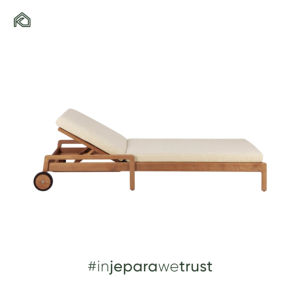 ชุดเฟอร์นิเจอร์ไม้สักปรับระดับได้สำหรับพักผ่อนกลางแจ้ง คุณภาพสูง ดีไซน์ทันสมัย กันน้ำ เหมาะสำหรับใช้ริมสระน้ำในโรงแรม - Product Image 3