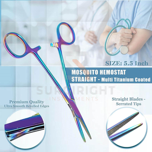 ชุดเครื่องมือผ่าตัดหนีบหลอดเลือดแบบใช้มือ Halsted Mosquito Forceps ทำจากเหล็กกล้าไร้สนิม สำหรับหยุดเลือด ได้รับมาตรฐาน CE MOL ISO 13485 ระดับการผ่าตัด - Product Image 4