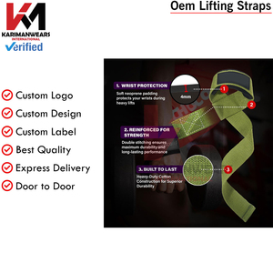 Sangles de musculation personnalisées avec logo pour hommes et femmes, sangles d'entraînement pour soulevé de terre, fournisseur - Product Image 5