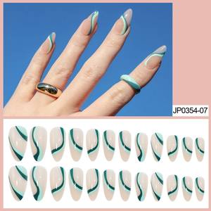 Faux Ongles ABS à Presser pour Nail Art, Fournitures d'Ongles Artificiels, 24 Pièces, Style Ins, Longs/Moyens/Courts, Plusieurs Couleurs, Lime à Ongles, Vente en Gros - Product Image 3