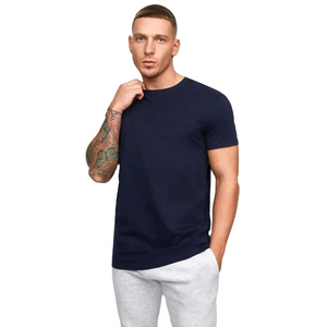 OEM Men Short Sleeve Casual Fashion <b>Round</b> Neck Cotton Men Clothing Shirts Custom Bulk Manufacture Shirts - Product Image 2