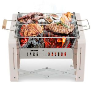 Beige Outdoor Camping BBQ Grill - Product Image 4