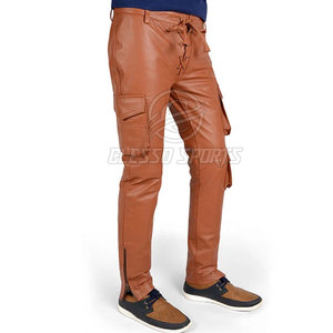 High Quality Material Men's <b>Leather</b> <b>Pants</b> Wholesale Best Price Custom Logo Print <b>Leather</b> <b>Pants</b> - Product Image 4
