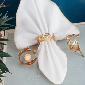 Anneau de serviette décoratif en métal, écologique, classique, pour l'agencement de table de fête, l'accueil à domicile et les repas de célébration spéciaux - Product Image 6