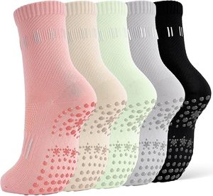 Pilates <b>Socks</b> With <b>Grips</b> for Women Cute Non Slip Crew Gripper Yoga <b>Sock</b>-Grippy Sticky for Hospital/Dance Barre/Workout - Product Image 1