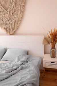 Parure de lit trois pièces gris clair 100 % coton, douce, avec deux taies d'oreiller, idéale pour chambre à coucher et mariages - Product Image 4