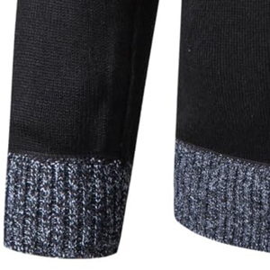 Wholesale Men's Full Zip <b>Cardigan</b> <b>Sweater</b> Casual Ribbed Knitted Top Winter Custom ODM Logo on Front Winter Men's <b>Sweater</b> - Product Image 4