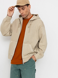 Modern Minimalist Plain <b>Fleece</b> Full Zip Up Hooded <b>Jacket</b> Men Deep Side Pocket Solid Color <b>Thick</b> Cotton Warm - Product Image 6