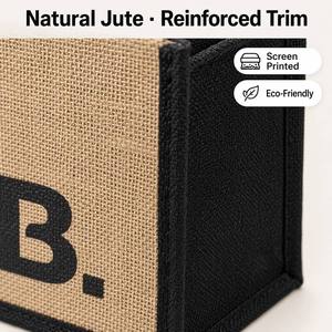 Sac en toile de jute réutilisable pour courses et plage, avec impression de logo personnalisé, fabriqué au Vietnam - Product Image 3