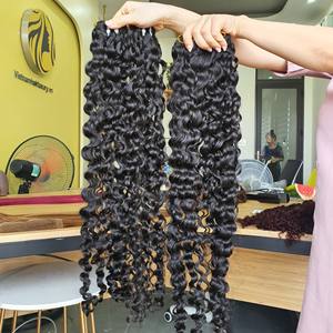 Cheveux bouclés eurasadiens 100 % naturels non traités, cheveux Remy vietnamiens, trame simple, tissage de cheveux 100 % humains, toutes les couleurs disponibles - Product Image 5
