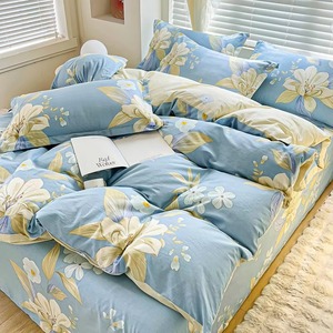 Juego de Ropa de Cama a Rayas, Color Azul Marino, Gris y Blanco, Funda de Edredón, Funda de Almohada, para el Hogar - Product Image 3