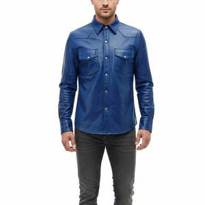 เสื้อเชิ้ตหนังพรีเมียมทนทานสำหรับผู้ชาย สวมใส่สบาย น้ำหนักเบา เนื้อผ้านุ่ม เหมาะสำหรับใช้ในออฟฟิศและสวมใส่ลำลอง - Product Image 1