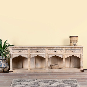 Meuble TV de Luxe Moderne en Bois Massif avec Tiroirs, Écologique, Durable, Réglable, Fait Main, Sculpté, Unité de Rangement pour Téléviseurs - Product Image 4