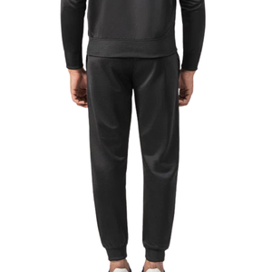 Men's Black Fleece Sweatpants Straight Leg Casual <b>Trousers</b> <b>Elastic</b> <b>Waist</b> Drawstring Pants Custom Logo Sportswear OEM - Product Image 2