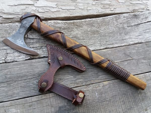 Nuevas llegadas: Hacha Ragnar de acero al carbono forjada a mano, hacha de Ragnar Lothbrok de la película Vikingos, cuchillo, espada, hachas, hacha forestal, hacha corta. - Product Image 2