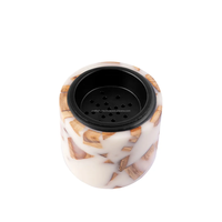 Offre Spéciale – Brûleur à Bakhoor en Résine de Bois Poli Bleu Ciel, Artisanat d'Art Rustique Haut de Gamme, Mini Cadeau de Mariage, Boîte Artisanale pour Encens
