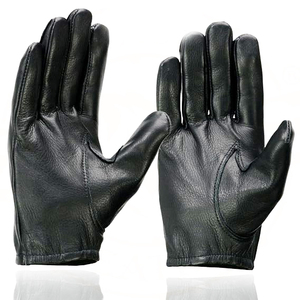 Gants en cuir pour hommes Samroz Sports, gants de moto légers avec poignet court - Product Image 3