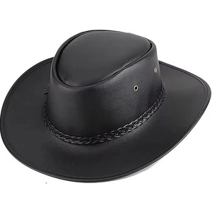 Sombrero de Vaquero de Cuero de Alta Calidad, Personalizado, Estilo Occidental Premium, Sombreros Casuales de Viaje al por Mayor, Transpirables - Product Image 3