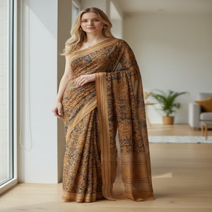 Collection Splendide Festival 2026 : Sari Indien Luxueux avec Motif Imprimé Numérique, Tissu Respirant pour Tenue de Cérémonie - Product Image 1
