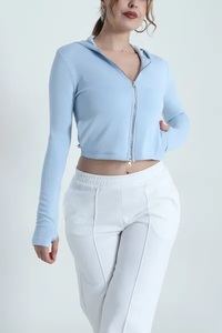 Ever <b>Women's</b> Plus Size Solid <b>Black</b> Waterproof Full-<b>Zip</b> <b>Hoodie</b> Autumn/Winter Casual Sweatshirt - Product Image 4