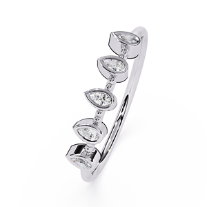 Bague de fiançailles en platine avec diamant taille poire, bijoux classiques pour femmes, diamant blanc naturel certifié GIA - Product Image 2