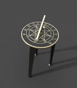 Brújula de latón con reloj solar |   Decoración de Escritorio Náutica Vintage Art Deco de 10 Pulgadas, Negra, para Aniversario - Product Image 3