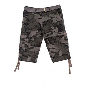 Pantalones Cortos Bermuda Grises para Hombre, Cintura Media, Cierre Elástico, Estilo Casual con Bolsillos, Secado Rápido, Tela Oxford 100% Poliéster - Product Image 3