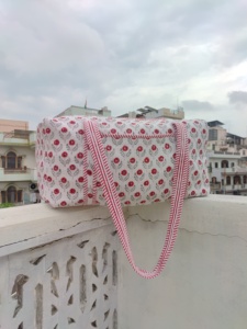 Bolsa de Lona Informal de Algodón Estampada a Mano, Ligera, de Gran Capacidad, Duradera, de Lujo, Deportiva, para Fin de Semana, Ecológica - Product Image 4
