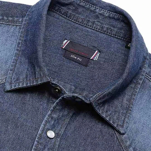 Chemises en jean pour hommes, fournisseur de vêtements en jean pour tous les jours, fabricant de chemises en jean pour hommes sur mesure avec surpiqûres contrastées - Product Image 6