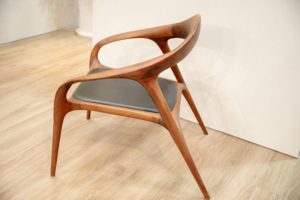 Vietnam Manufacturer Nordic Solid Walnut Wood Lounge <b>Chair</b> Modern Leisure <b>Reading</b> <b>Chair</b> Open Grain Finish Furniture PISANO - Product Image 6
