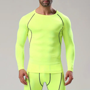 Camiseta de Compresión de Manga Larga de Color Sólido, Camiseta Deportiva, Camiseta de Compresión de Venta Caliente y Ropa de Entrenamiento BJJ para Hombre - Product Image 5