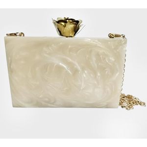 Classic Simple Resin Clutch with Crossbody Strap-Customizable <b>Wedding</b> Anniversary Gift for Her - Product Image 3