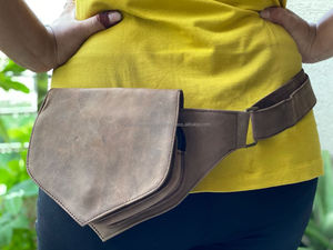 กระเป๋าคาดเอวหนังนิ่มแท้ใช้ได้ทั้งชายและหญิงกระเป๋าคาดเอวมีหลายกระเป๋ากระเป๋าสายคาดเอวปรับได้อเนกประสงค์ - Product Image 4