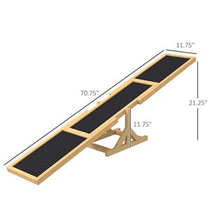 Altalena per Cani in Legno Giallo, Attrezzatura per Addestramento Ecologica e Impermeabile, Stile Semplice per l'Esercizio degli Animali Domestici - Product Image 3