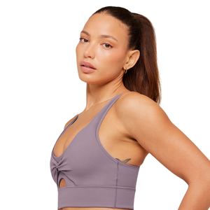 Sujetador Deportivo Sin Costuras para Mujer, Color Lavanda, Spandex/Nylon, Soporte Alto, Cuello Redondo, Espalda Descubierta, Tirantes Ajustables, Transpirable, para Yoga, Gimnasio y Entrenamiento - Product Image 5