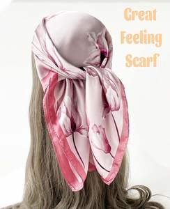 Pañuelo/Bandana de Alta Calidad Personalizado para Fiesta, para Mujer, Pañuelo Cuadrado para la Cabeza, Envoltura para el Cabello, Pañuelo para el Cuello, Sensación Suave de Satén, Estampado Elegante - Product Image 3