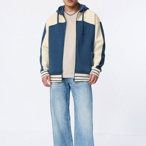 Nouvel Arrivage Vente Chaude Sweat à Capuche Streetwear Personnalisé Brodé Décontracté Zippé Coupe Classique Délavé à l'Acide en Tissu Polaire Écologique - Product Image 3