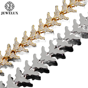Heavy Iced <b>Statement</b> <b>Necklace</b> 925 Silver Rhodium Plated Moissanite Star Shape Luxury Unisex Party Jewelry Wholesale Available - Product Image 5