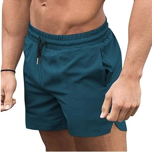 Shorts de Playa para Hombre, Sólidos, Transpirables, de Secado Rápido, Cintura Elástica, Casuales, de Poliéster/Algodón, para Usar Junto al Mar y en la Piscina - Product Image 4