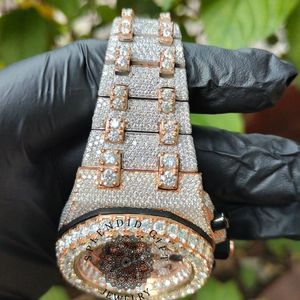Montre de luxe pour homme Spendid Life Jewelry, mouvement à quartz ETA, bracelet en moissanite, boîtier de 28 mm, cristal saphir, étanche 10 m - Product Image 4