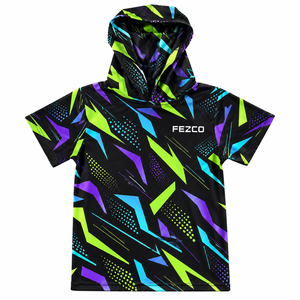 Sweat à capuche de baseball à manches courtes personnalisé pour enfant et jeune, style hip-hop, tenue décontractée pour le sport et la gym, streetwear sublimé pour garçon - Product Image 5