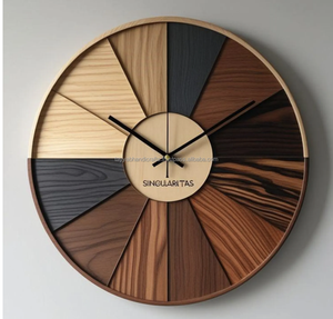 Reloj de Pared de Madera de Diseño Artesanal, Estilo Tradicional, Hecho a Mano, Reloj de Pared de Madera de la India - Product Image 5