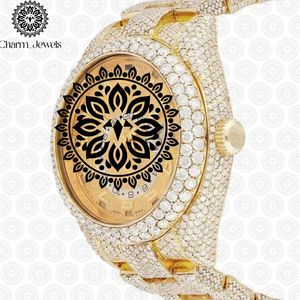 Charm Jewels Luxury <b>Watch</b> Stainless Steel Round Case 40mm Analog <b>Mechanical</b> Movement Auto Date Unisex Folding Clasp - Product Image 4