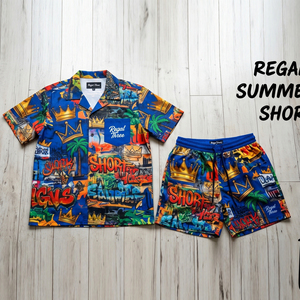 Ensemble décontracté homme été : T-shirt sublimation manches courtes et short imprimé avec cordon de serrage – Léger et tendance - Product Image 6